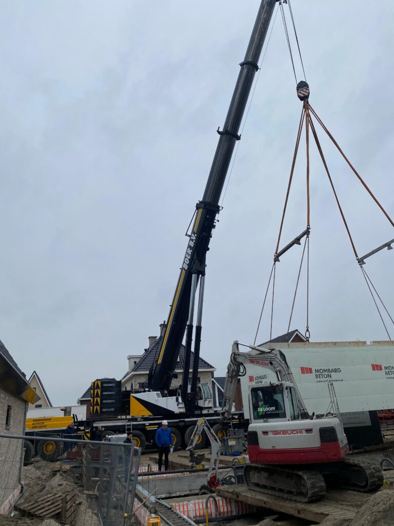 Prefab kelder in tuin laten plaatsen met kraan